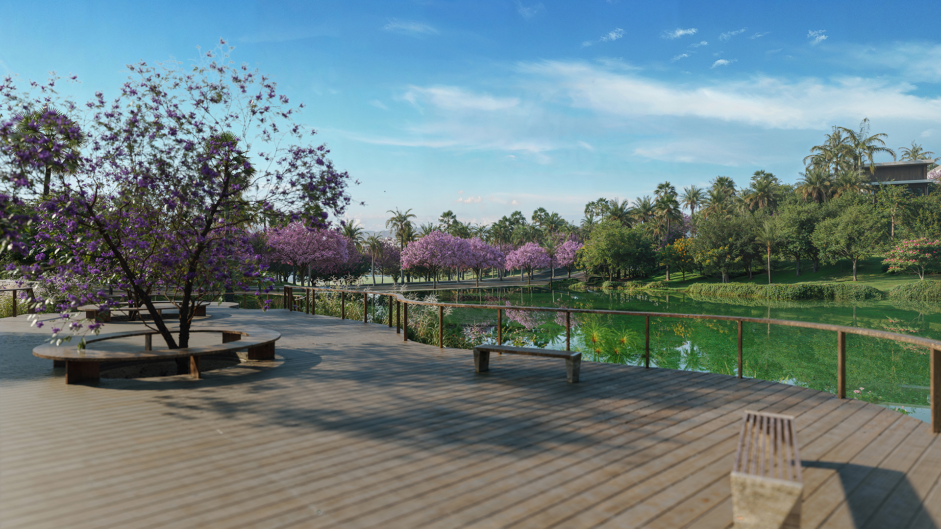 LAGO COM DECK