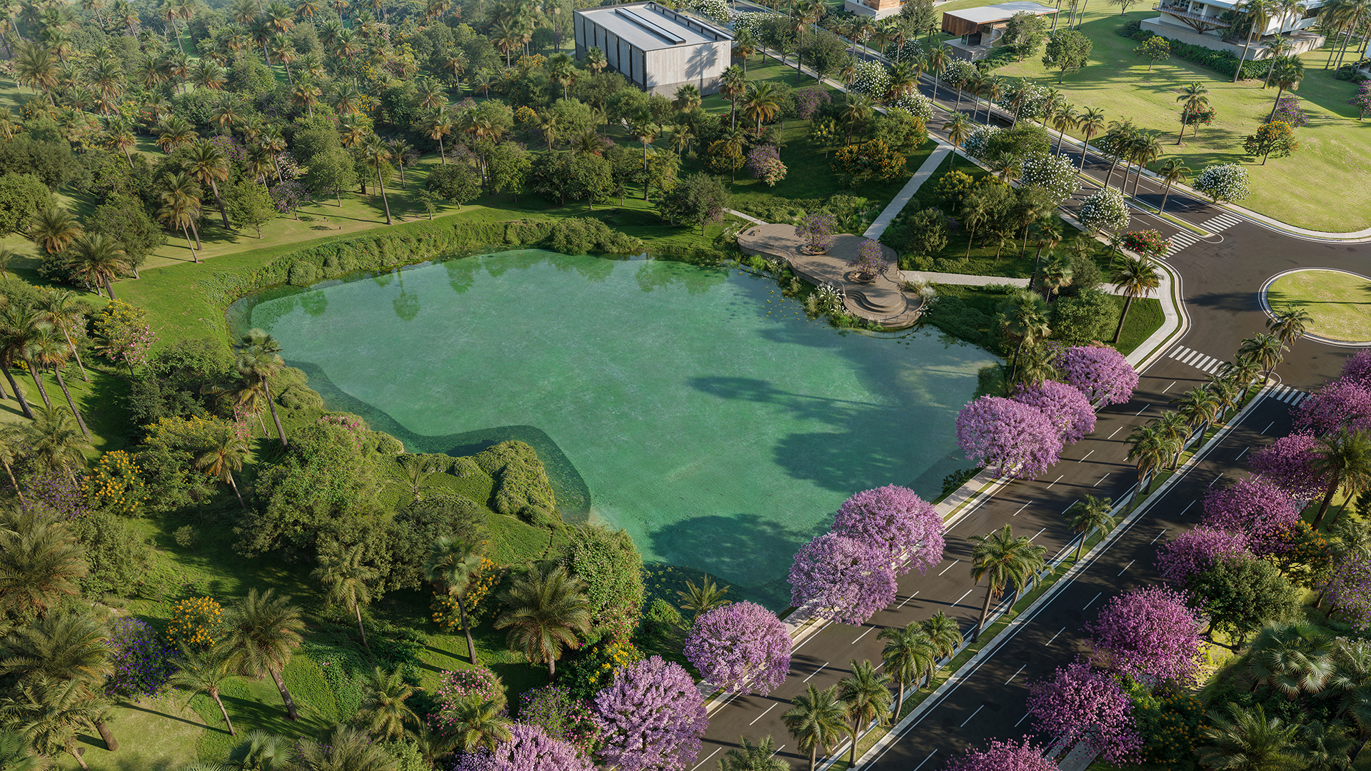 LAGO COM DECK