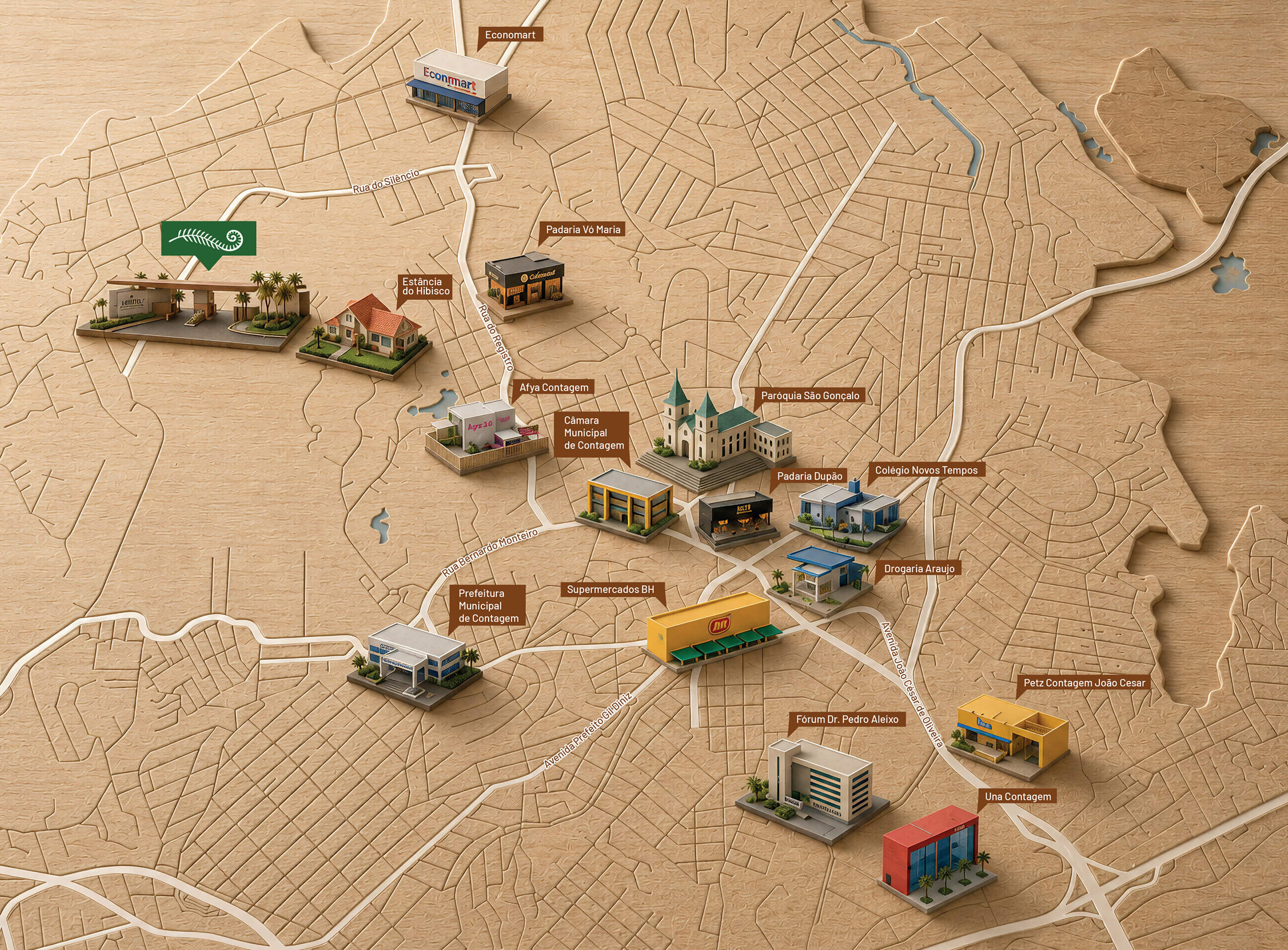 Mapa de localização do Jardins Residencial Resort